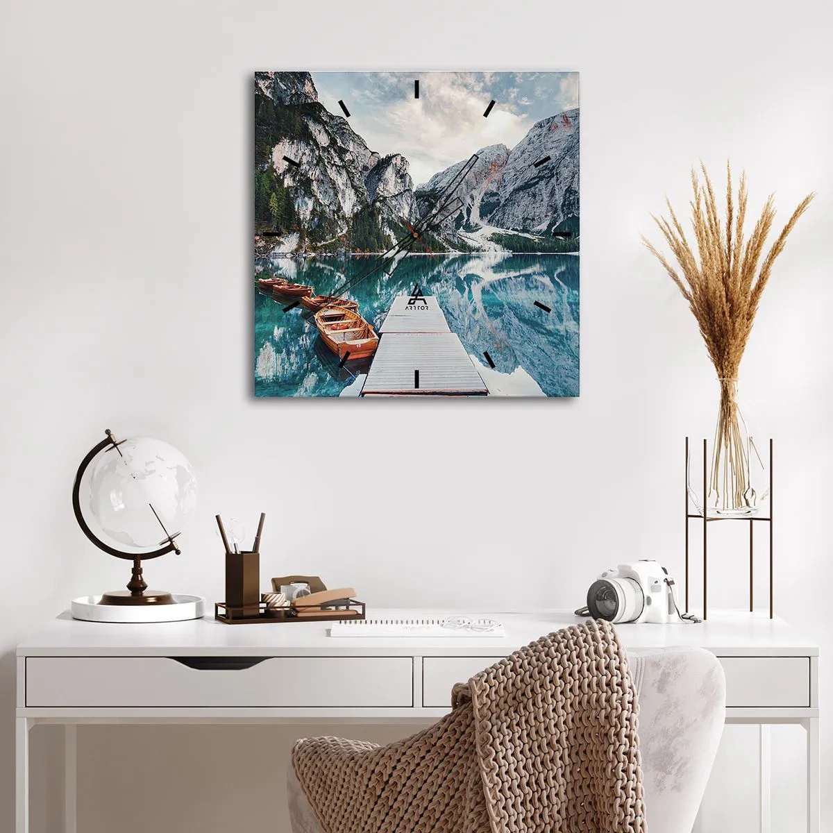 Ceas de perete - Ceas pe sticlă - Îți vom arăta frumusețea - 30x30 cm