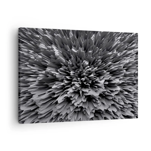 Tablou pe pânză Canvas - Structură abstractă în nuanțe de gri - 70x50cm - Mai ascuțit nu se poate - Decorațiune modernă pentru perete pentru living și dormitor ARTTOR