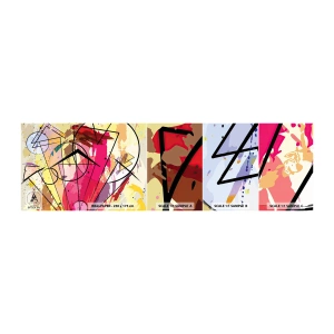 Mostră de Tapet Standard Eco - Explozie - Abstracția, Bucată, Grafică - 100x30 cm