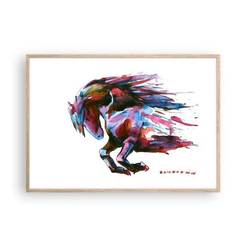 Poster în ramă de stejar deschis - În exaltare - 100x70 cm