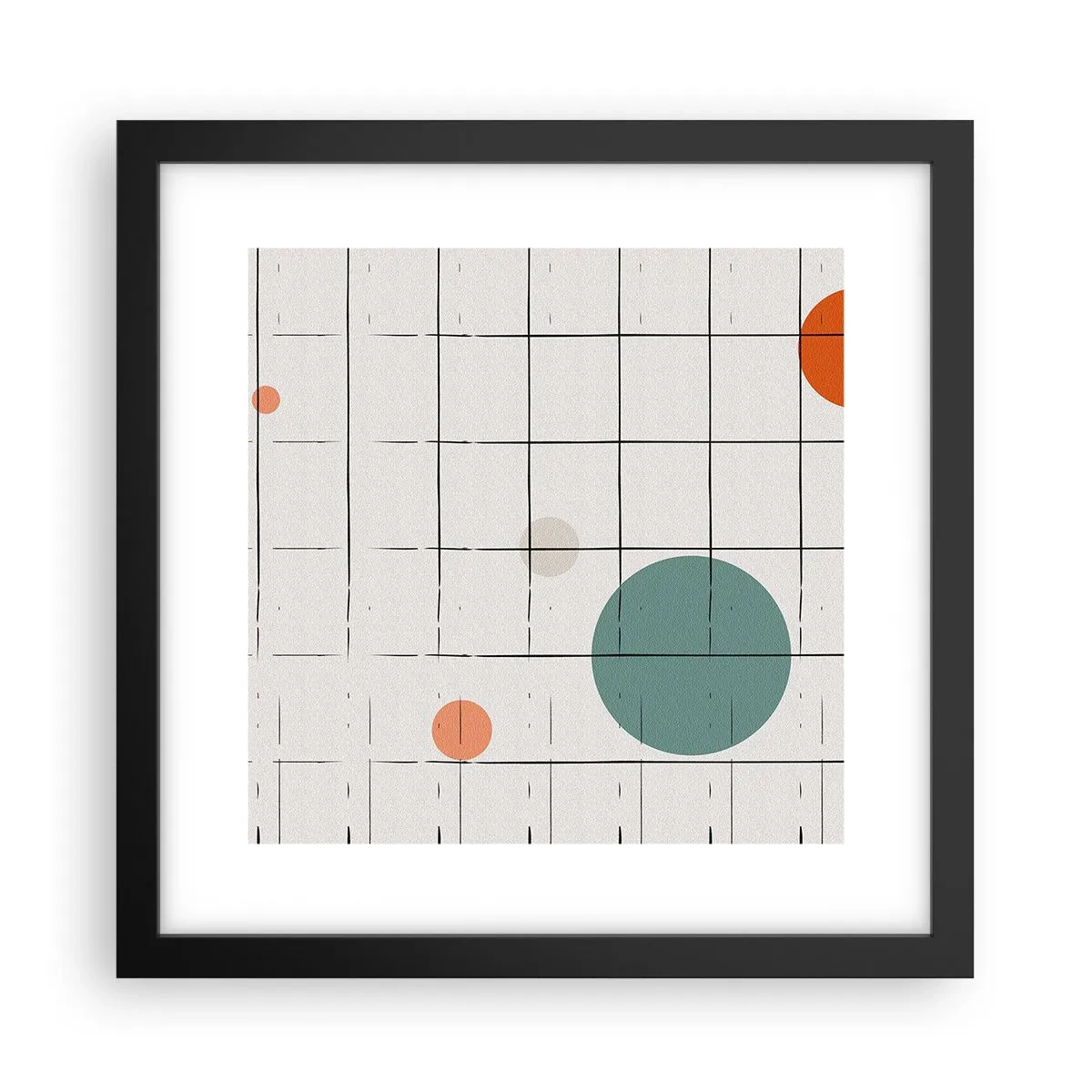 Poster în ramă neagră - În capcană. Noi sau ele? - 30x30 cm