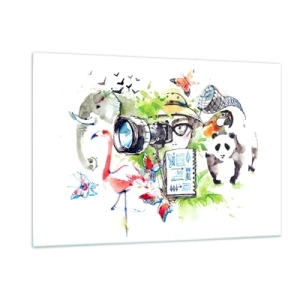 Tablou pe sticlă - Prin obiectivul unui călător - 120x80 cm