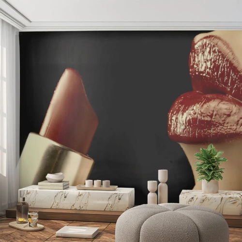 Tapet Standard Eco - Senzualitatea și strălucirea carminului - oameni, Femeie, Inventa - 250x175 cm