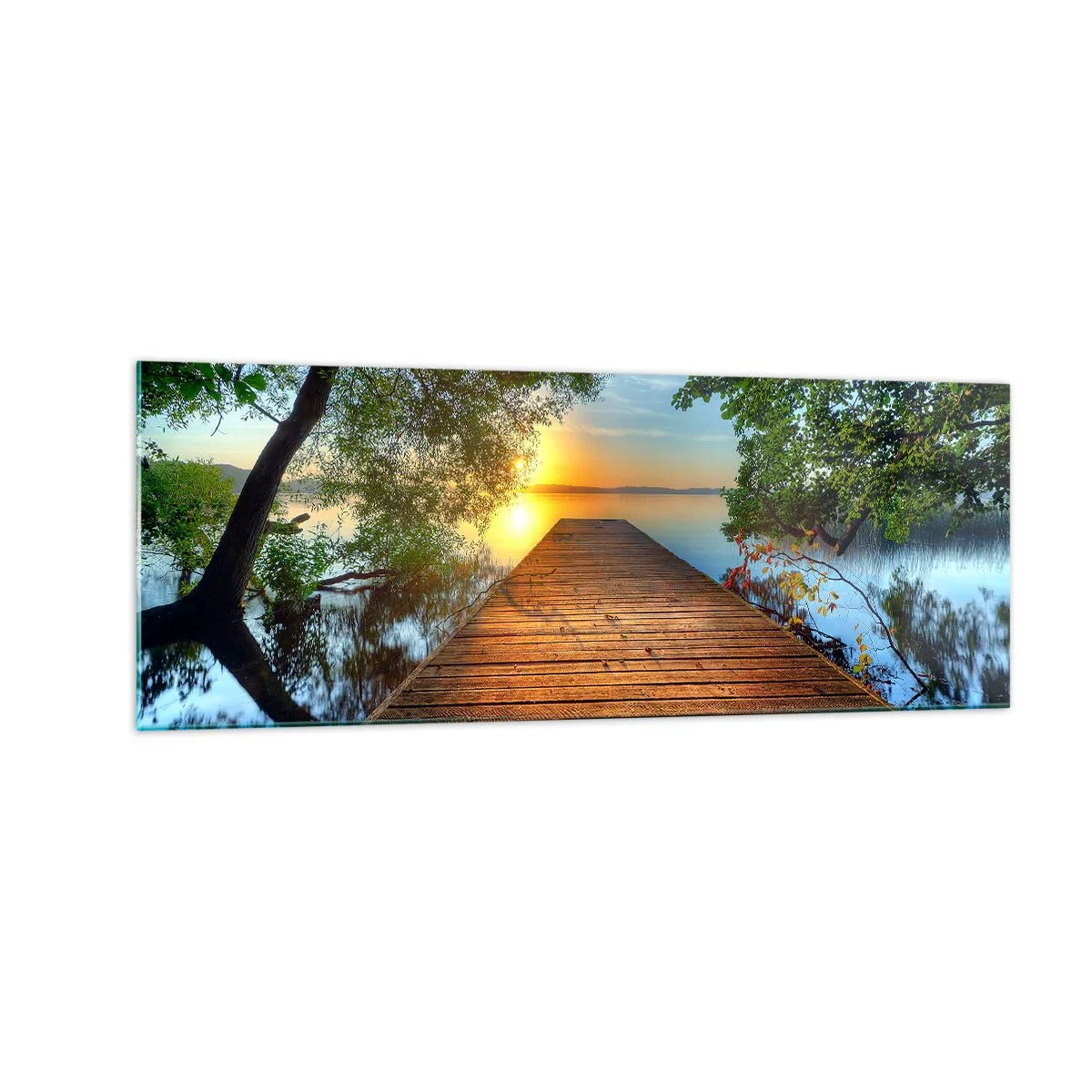 Tablou pe sticlă - Nu te grăbi, stai jos - 140x50 cm