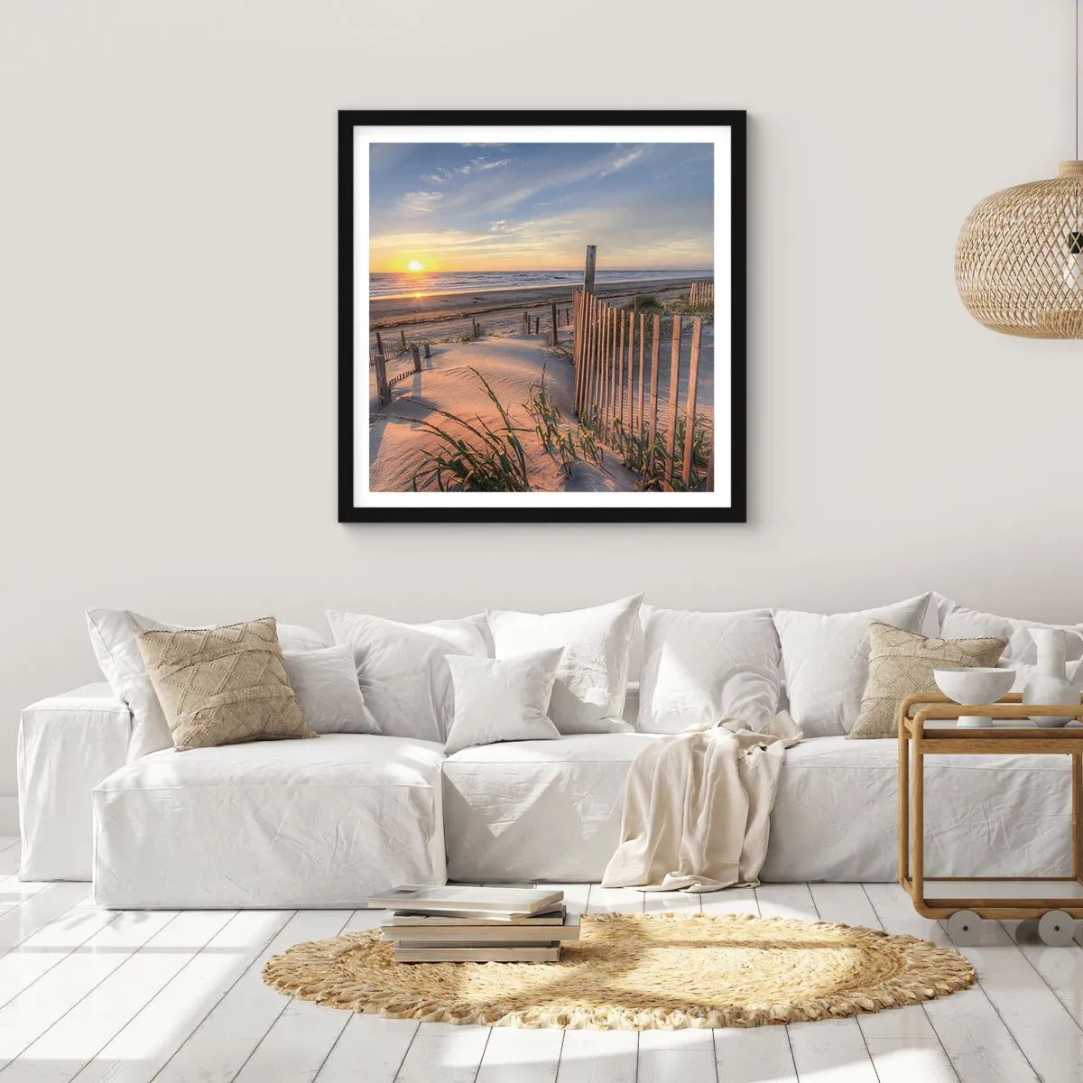 Poster în ramă neagră - Strălucirea și umbra vântului - 40x40 cm