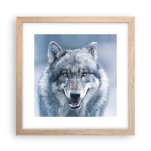 Poster în ramă de stejar deschis - Accepți provocarea? - 30x30 cm