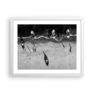 Poster în ramă albă - Tot pe țărm... - 50x40 cm