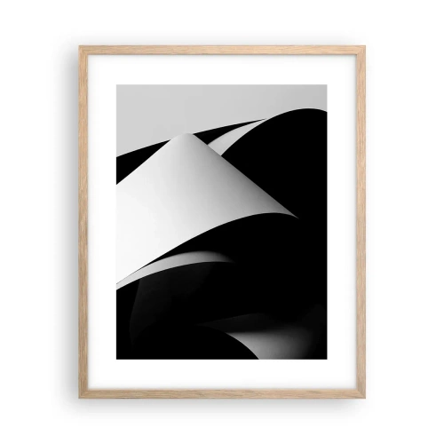 Poster în ramă de stejar deschis - Planuri de lumină din adâncurile umbrelor - 40x50 cm