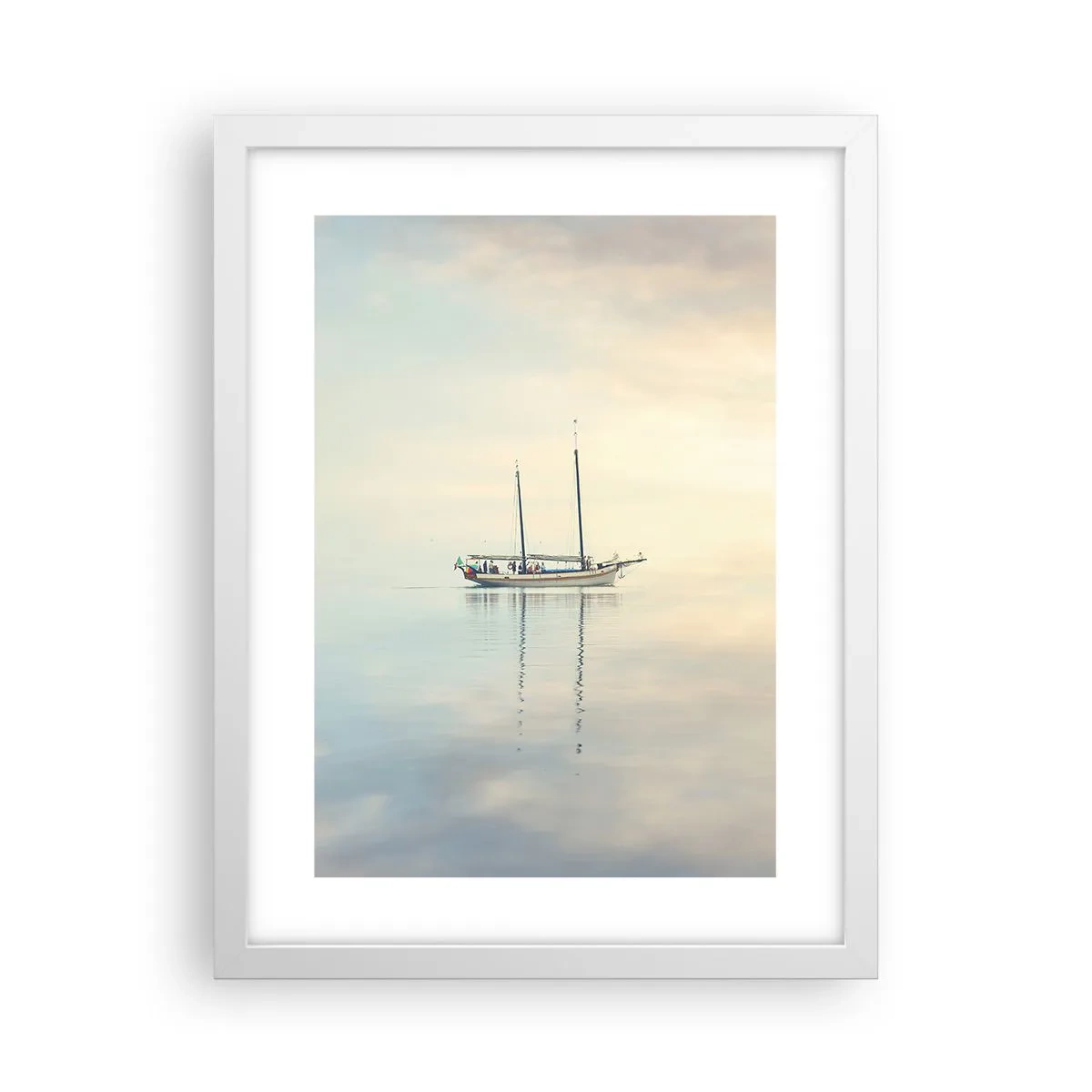 Poster în ramă albă - În tăcerea mării - 30x40 cm