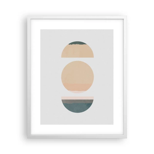 Poster în ramă albă - Roată cu roată - 40x50 cm