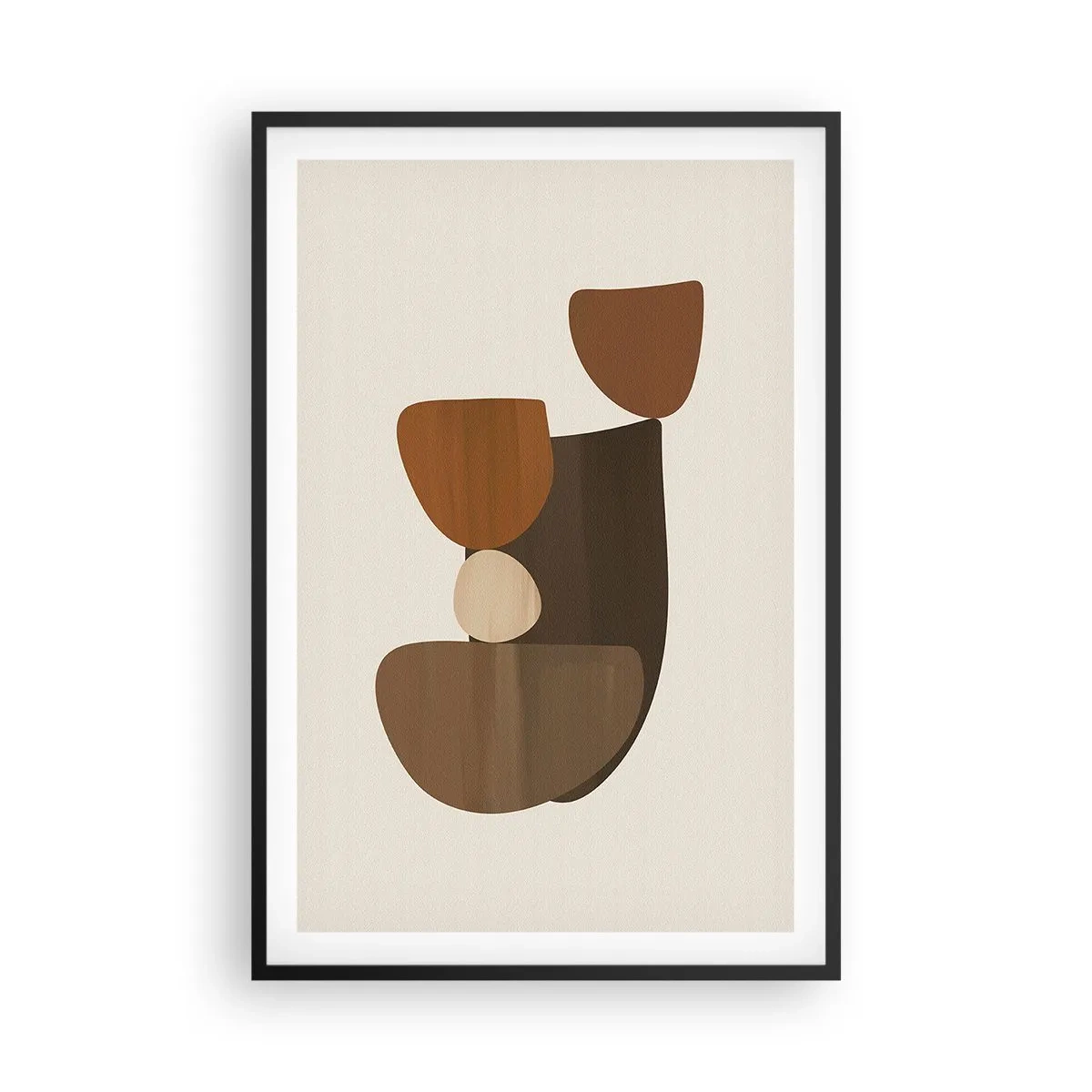 Poster în ramă neagră - Compoziție în bronz - 61x91 cm