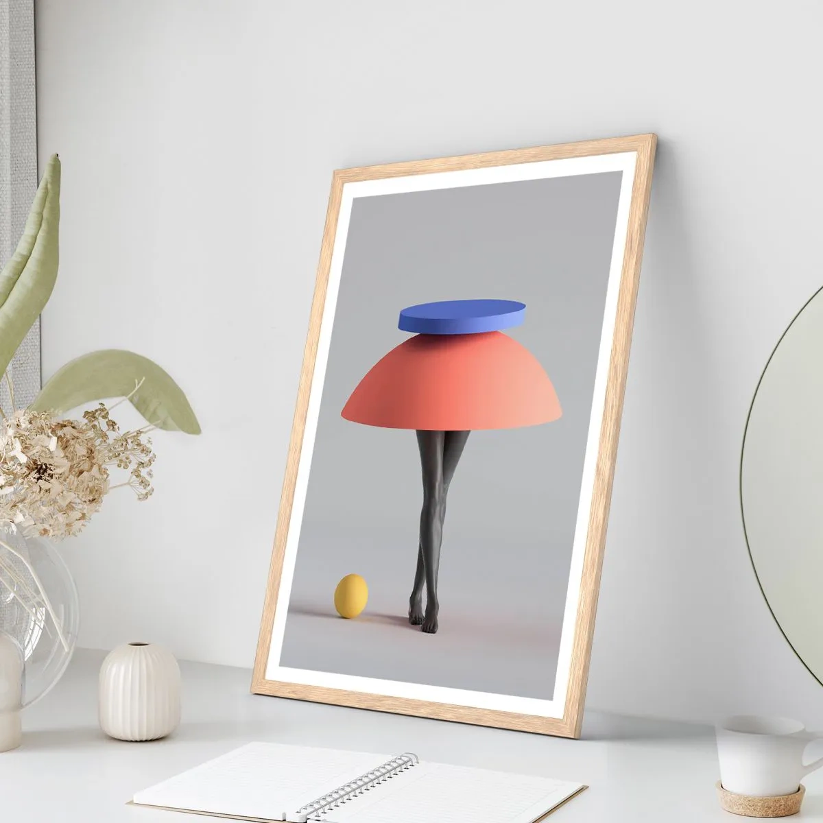 Poster în ramă de stejar deschis - Compoziție suprarealistă - 50x70 cm