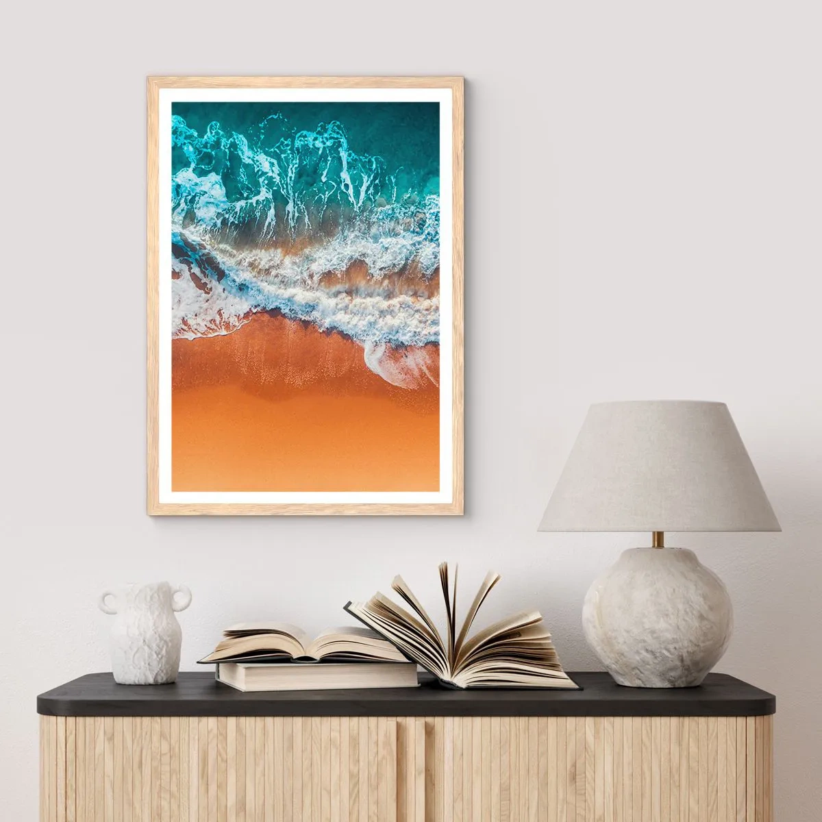 Poster în ramă de stejar deschis - Întotdeauna în tandem - 70x100 cm
