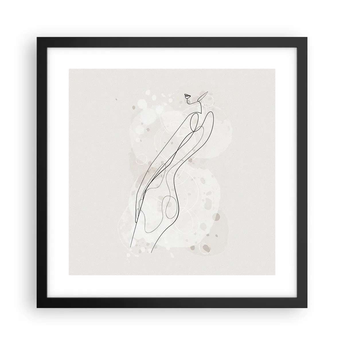 Poster în ramă neagră - Să rătăcești cu privirea - 40x40 cm