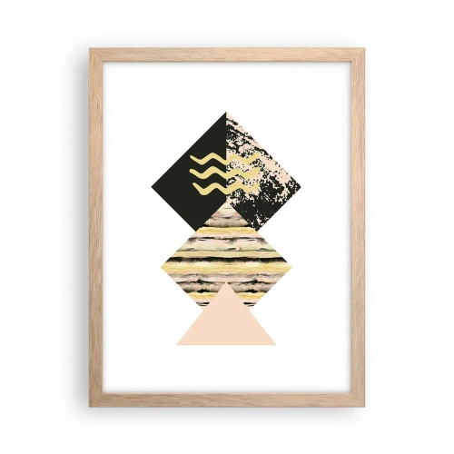 Poster în ramă de stejar deschis - Aparent simplu - 30x40 cm