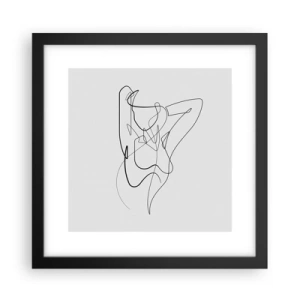 Poster în ramă neagră - Cine ești tu? - 30x30 cm