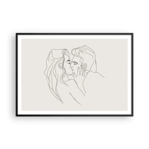 Poster în ramă neagră - Încurcați în sentimente - 100x70 cm