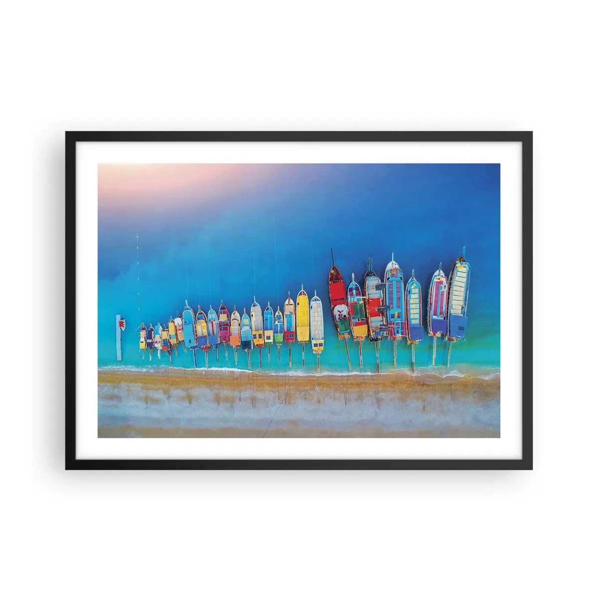 Poster în ramă neagră - Din perspectiva unei păsări - 70x50 cm