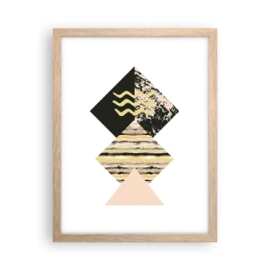 Poster în ramă de stejar deschis - Aparent simplu - 30x40 cm