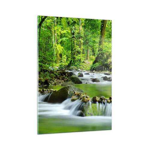 Tablou pe sticlă - Să înotăm într-o mare de verde - 50x70 cm