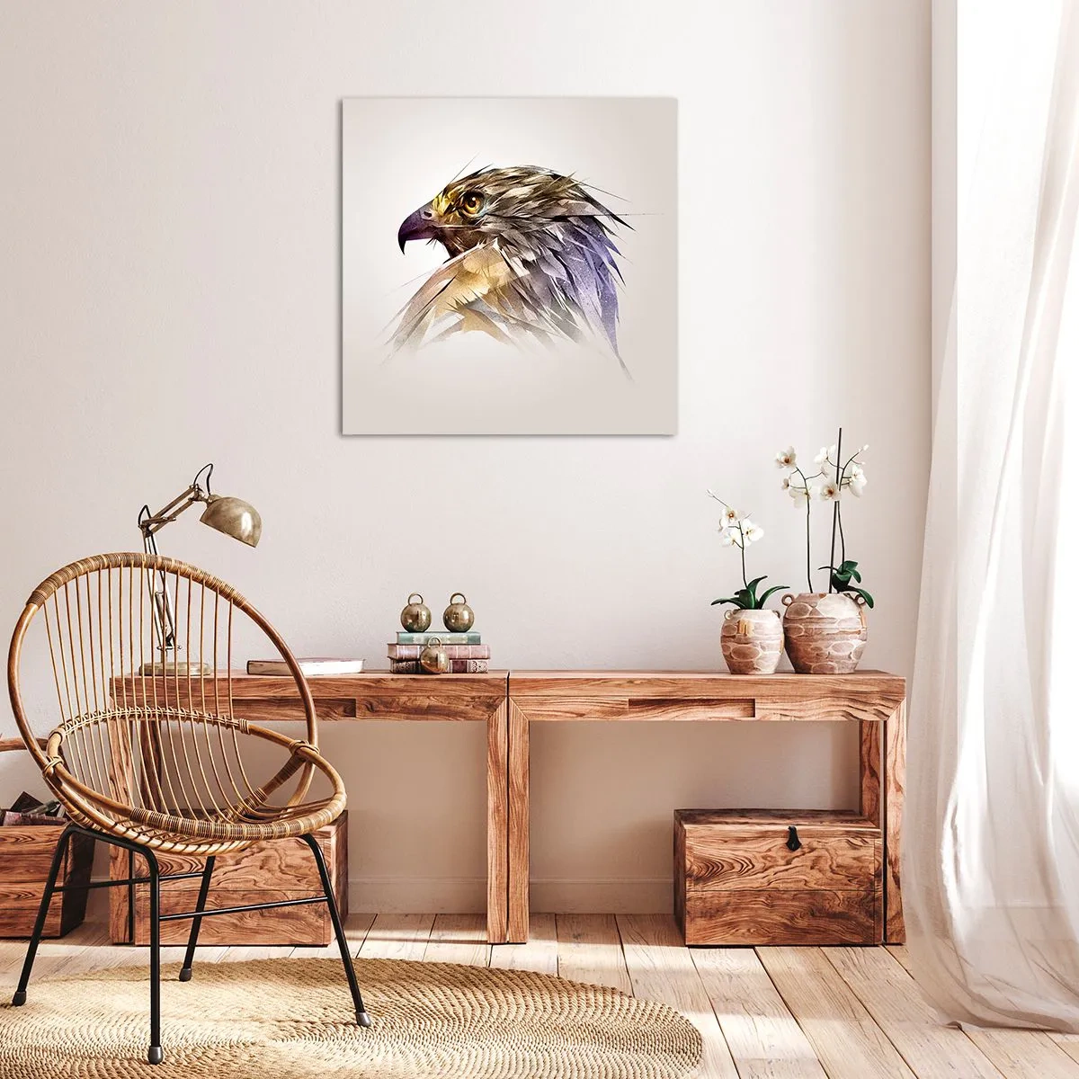 Tablou pe pânză - Portretul unui războinic - 70x70 cm