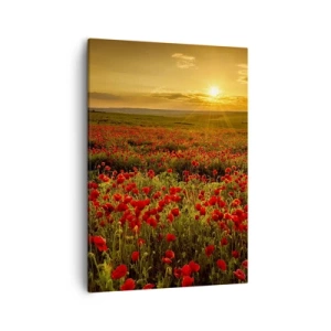 Tablou pe pânză - Printre valuri de pajiști care zumzăie, printre potop de flori - 50x70 cm