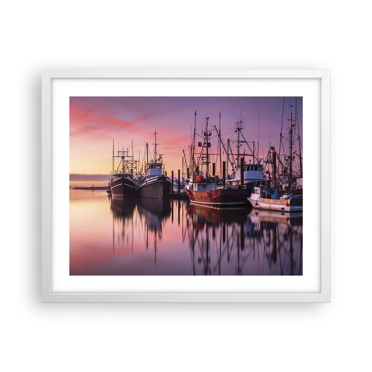 Poster în ramă albă - Înainte de o zi plină - 50x40 cm