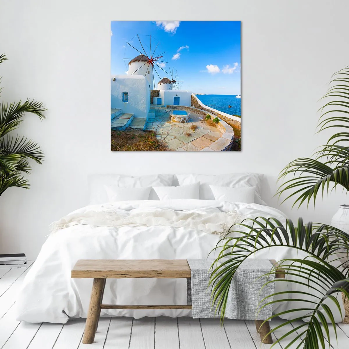 Tablou pe pânză - Vânt albastru dinspre mare - 50x50 cm