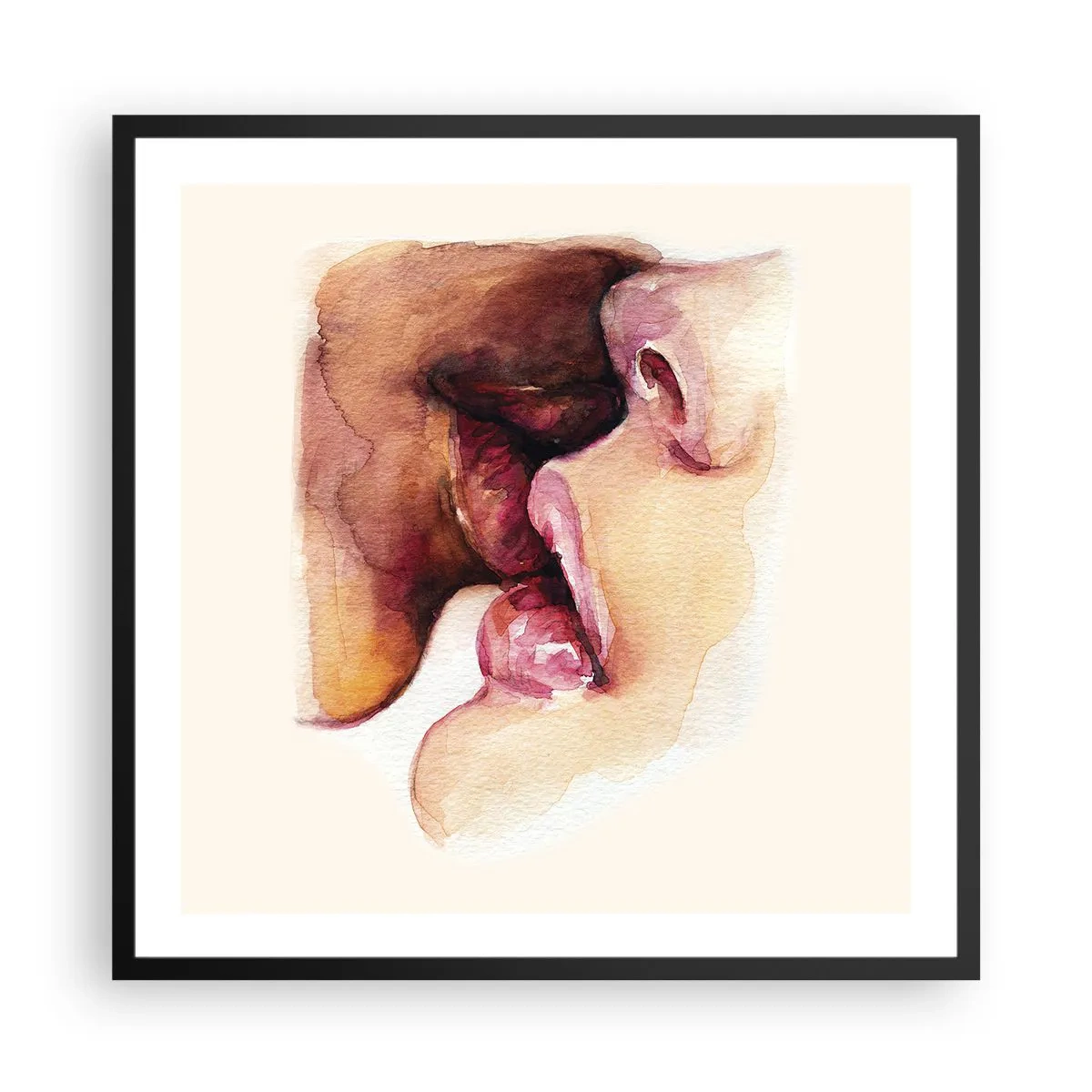 Poster în ramă neagră - Ca ziua și noaptea, ca cerul și pământul - 60x60 cm