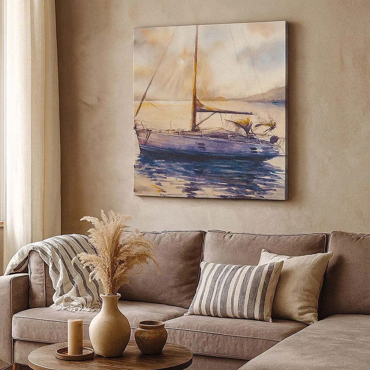 Tablou pe pânză - O seară în golf - 30x30 cm