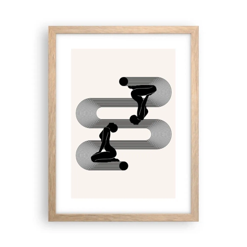 Poster în ramă de stejar deschis - Simetrie senzuală - 30x40 cm