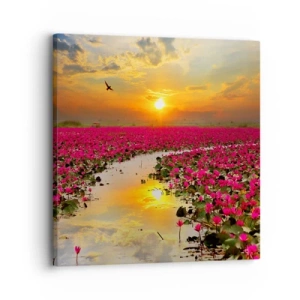 Tablou pe pânză - Viața secretă a lacului - 30x30 cm