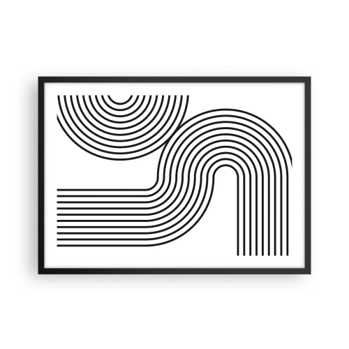 Poster în ramă neagră - Pe o curbă - 70x50 cm