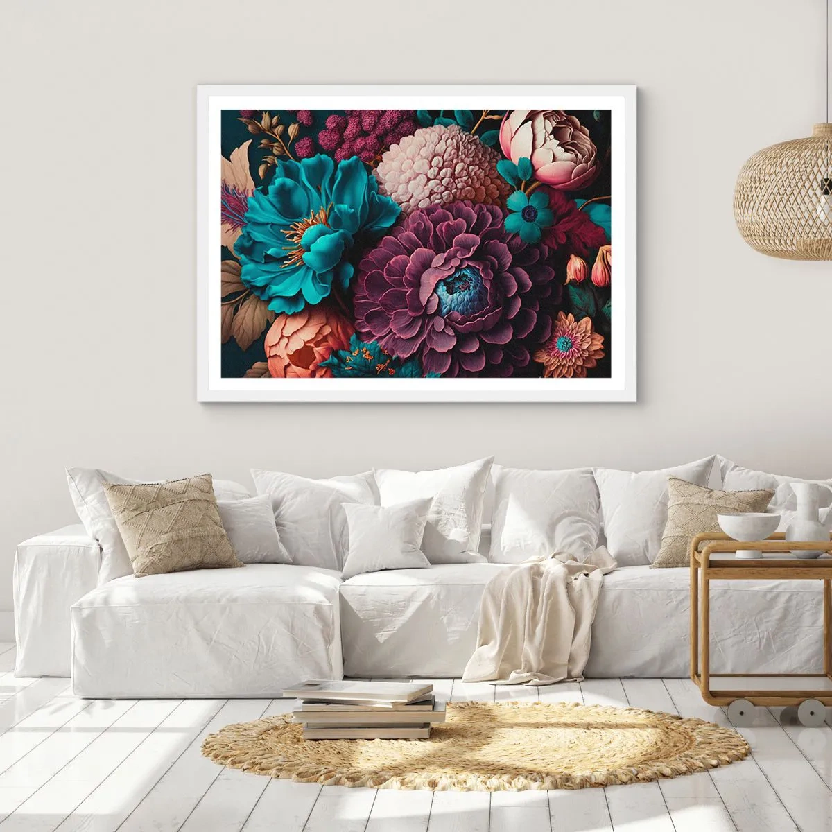 Poster în ramă albă - Natura în abundență - 100x70 cm