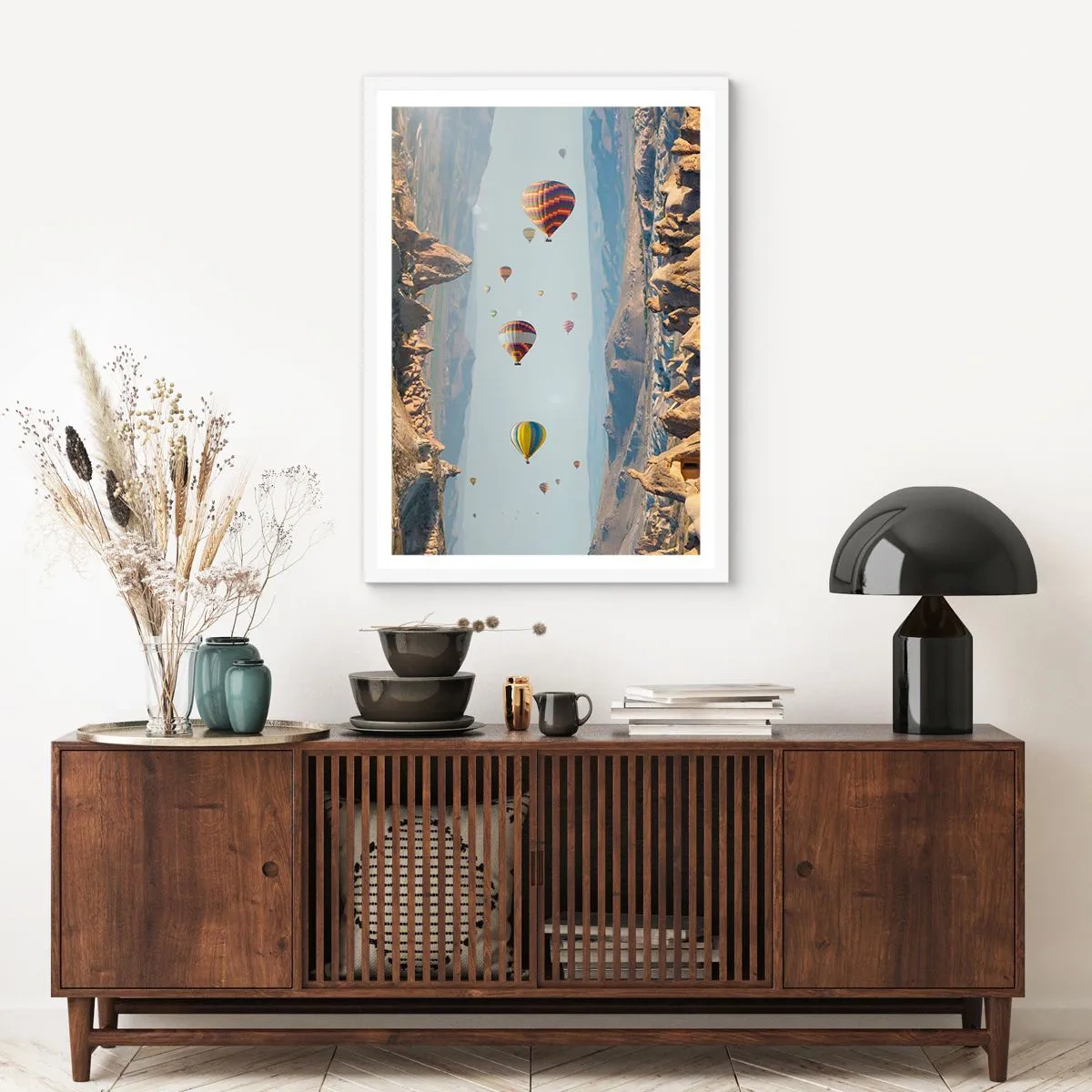 Poster în ramă albă - Orice este posibil aici - 61x91 cm