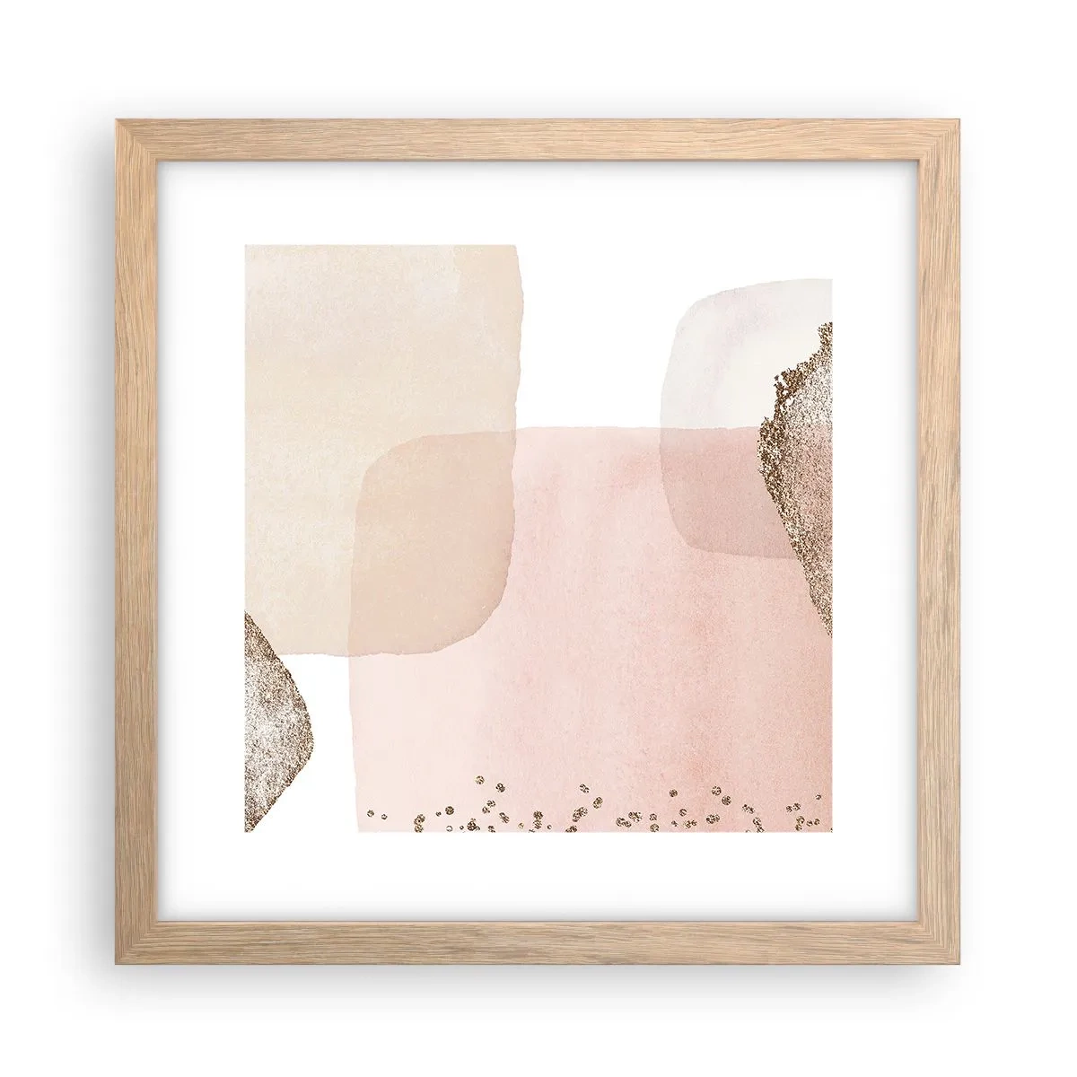 Poster în ramă de stejar deschis - O privire prin culoare - 30x30 cm