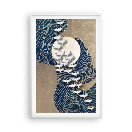 Poster în ramă albă - Libertate, rătăcire, comunitate - 61x91 cm