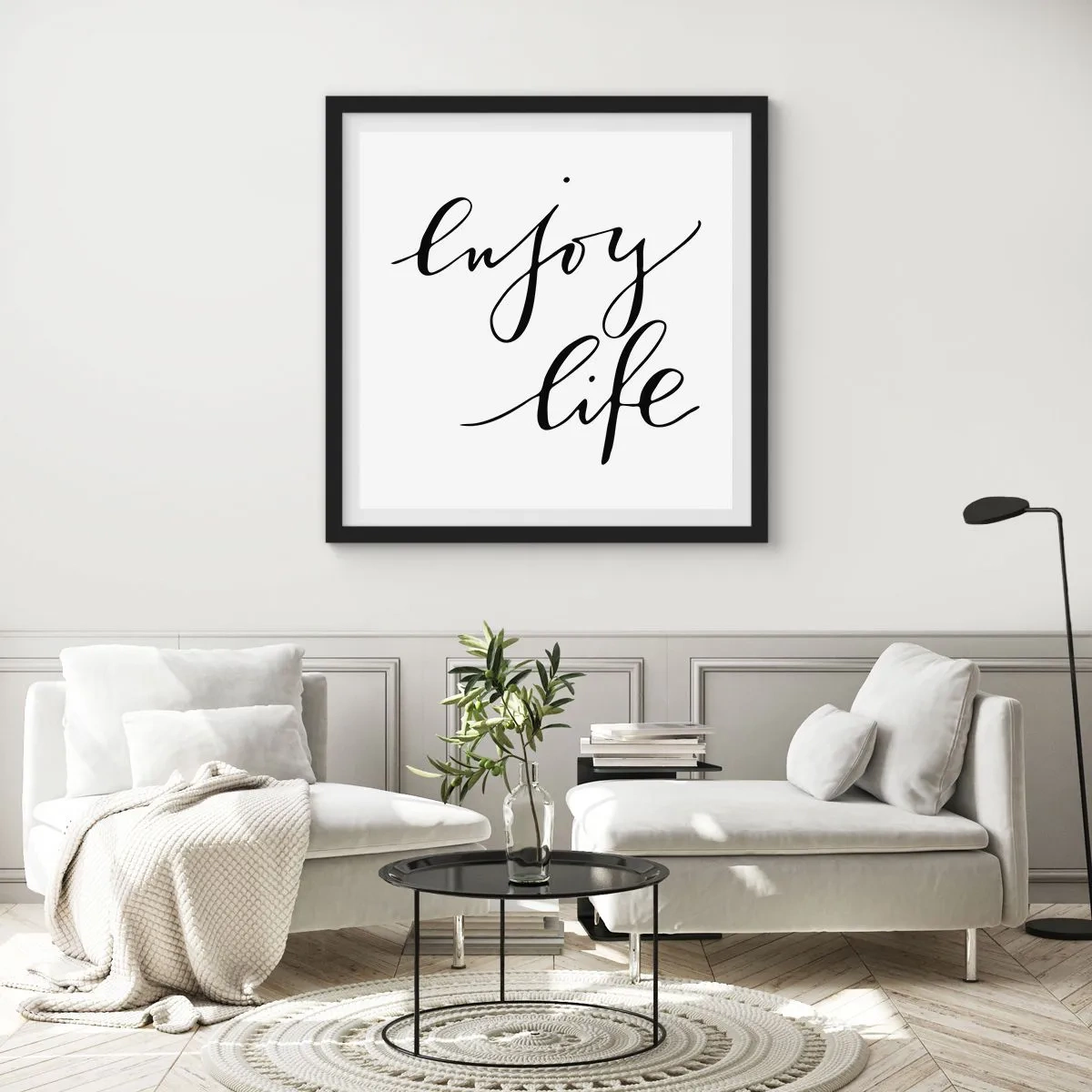 Poster în ramă neagră - Nimic de adăugat... - 40x40 cm