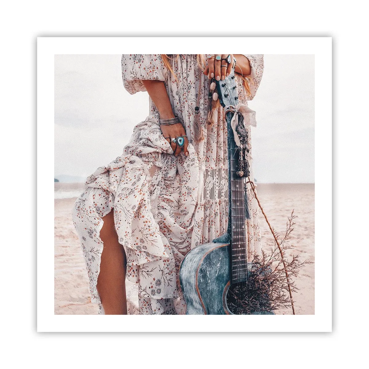 Poster - Hippie pe drum - 60x60 cm