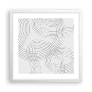 Poster în ramă albă - Nu există o cale ușoară - 40x40 cm