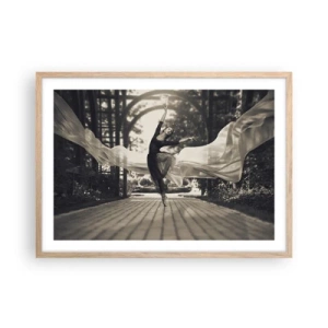 Poster în ramă de stejar deschis - Dansul spiritului de grădină - 70x50 cm