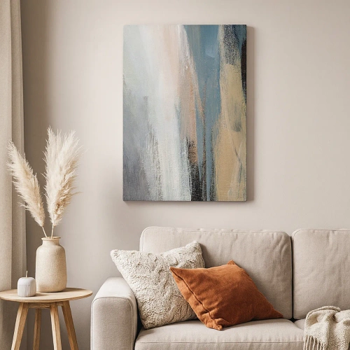 Tablou pe pânză - Abstracție: peisaj nordic - 50x70 cm