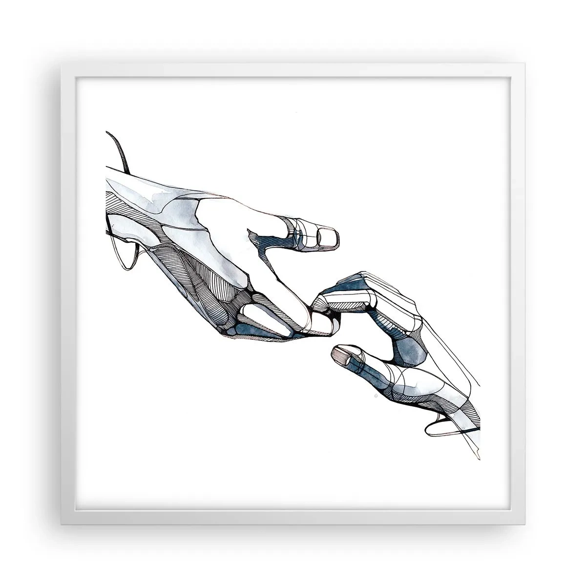 Poster în ramă albă - Gest frumos - 50x50 cm