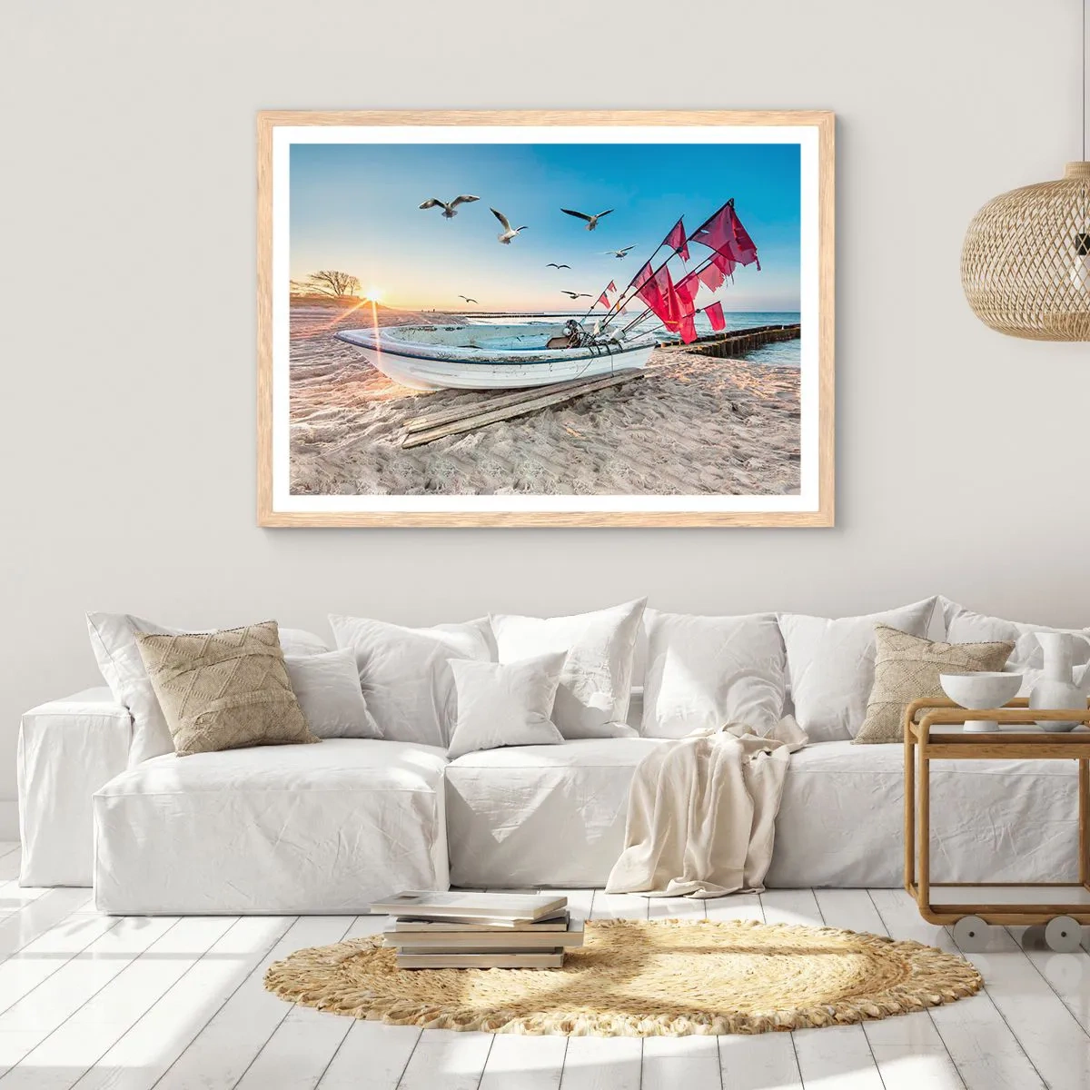 Poster în ramă de stejar deschis - O odihnă binemeritată - 70x50 cm