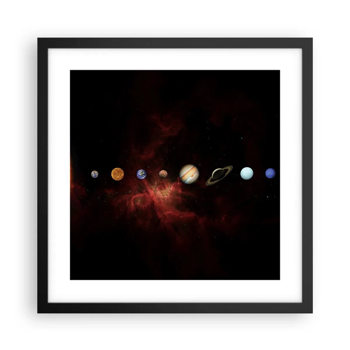 Poster în ramă neagră - Cartierul nostru - 40x40 cm