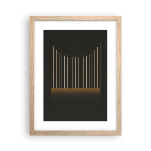 Poster în ramă de stejar deschis - Explorați întunericul - 30x40 cm