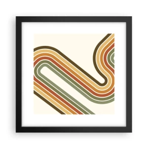 Poster în ramă neagră - Cu zigzag până la destinație - 30x30 cm