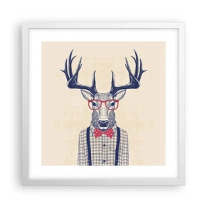 Poster în ramă albă - O extravaganță jucăușă - 40x40 cm