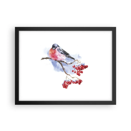 Poster în ramă neagră - Iarna în culori - 40x30 cm