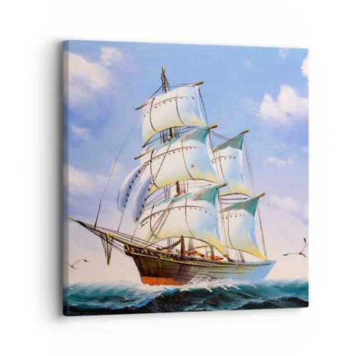 Tablou pe pânză - Cu mândrie în vânt - 30x30 cm